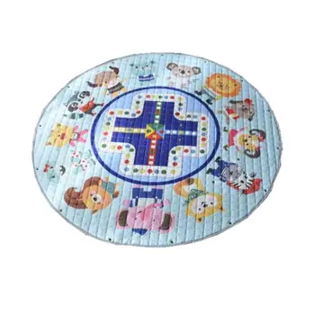 

150cm Round Kids Rug Baby Play Mats Cartoon Kwaii Style Children Developing Mat Carpet Toy Storage Bag