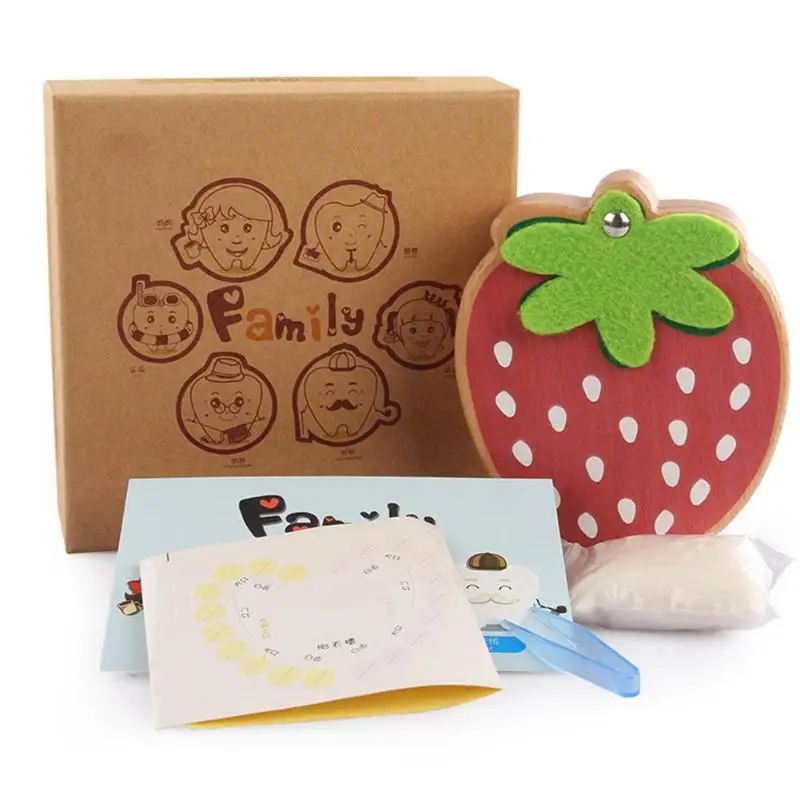 Детские сувениры зуб Коробка для детей; из дерева емкость для хранения вставной челюсти органайзер для маленьких детей клубника молочные