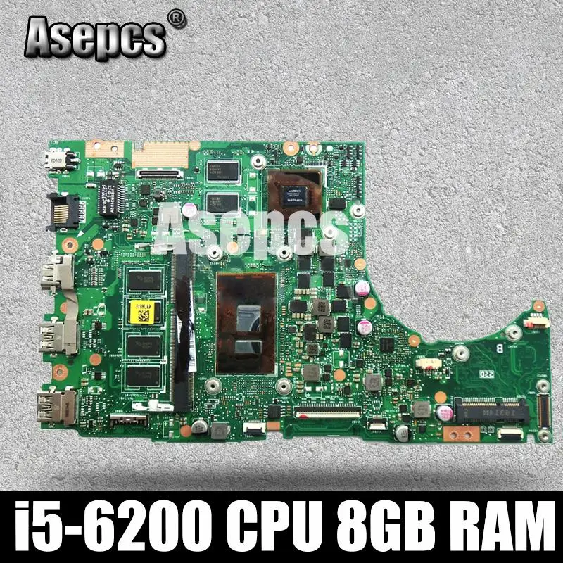 Asepcs с 8 Гб оперативной памяти i5-6200 процессор для ASUS K401UB K401U A401UB K401UQ K401UB материнская плата для ноутбука tested100% оригинальная материнская плата