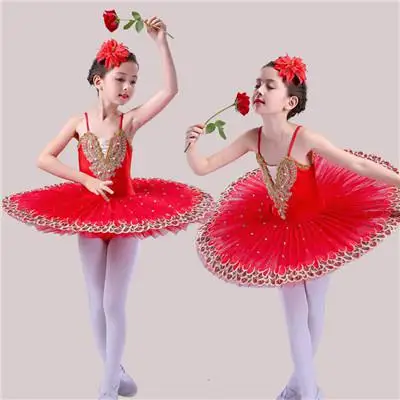 Ropa de Ballet profesional Tutus para niña, tutú de tortitas, vestido de  bailarina para patinaje artístico - AliExpress