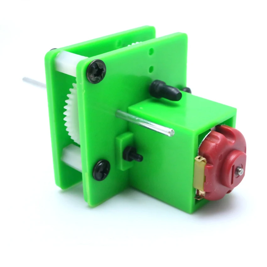 Koop 130 Gear Motor Model C4 Productie Pak voor Onderwijs en Technologie Groene Plastic Tandwielen DIY Onderdelen