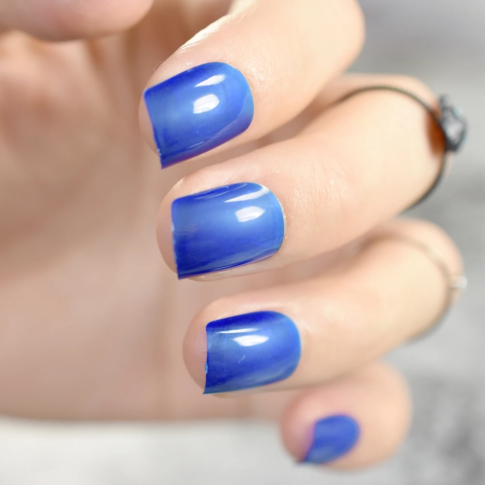 Round Square Candy False Nail Tips Translucent Royal Blue Acrylic Fake Nail Decoration Nep Nagels Manicure Tool Free Shipping Nail Tips False Nail Tipsacrylic Fake Nails Aliexpress