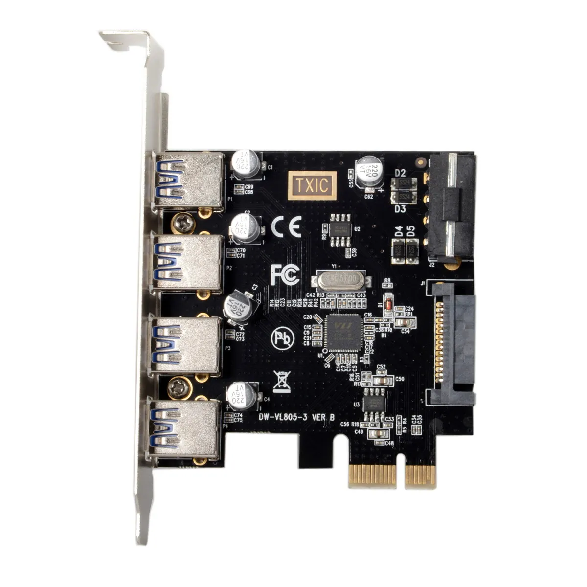 

USB 3,0 HUB to4 порты PCI-E PCI Express карта расширения 5 Гбит/с для материнской платы