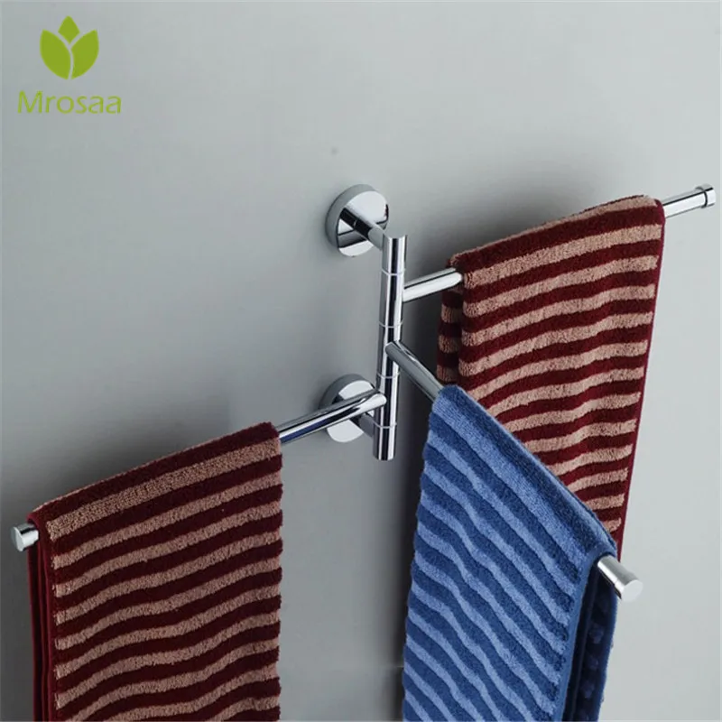 

Stainless Steel Towel Bar Rotating Towel Rack Bathroom Kitchen Wall-mounted Towel Polished Rack Holder Hardware Accessory