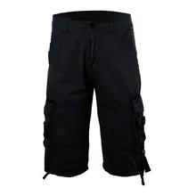 Oeak плюс размер военные брюки карго пять брюки Средняя Талия шорты камуфляжные тактические шорты мужские однотонные свободные рабочие повседневные короткие брюки