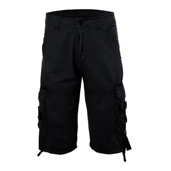 

Oeak Plus Size Military Cargo five pants Mid Waist Shorts Camouflage Tactical Shorts Male Solid Loose Work Casual Short Pants