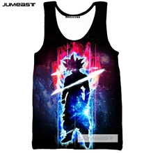 Jumeast бренд 3d печатных комиксов Dragon Ball мужские/женские топы тройник личности унисекс без Рукавов Супер Saiyal жилеты
