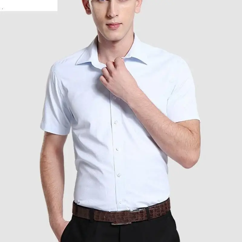 Dress shirts large size 10XL-14XL business office comfort summer men's short sleeve lapel dress white shirt 8XL 9XL