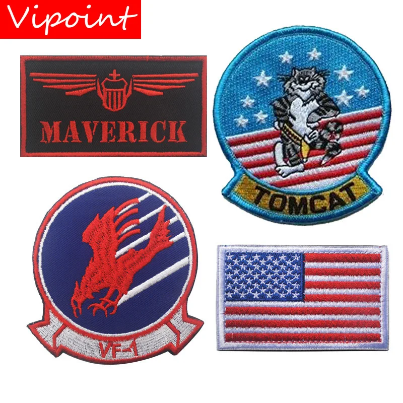 

VIPOINT embroidery HOOK&LOOP US Navy patches eagle patches badges applique patches for clothing AD-87