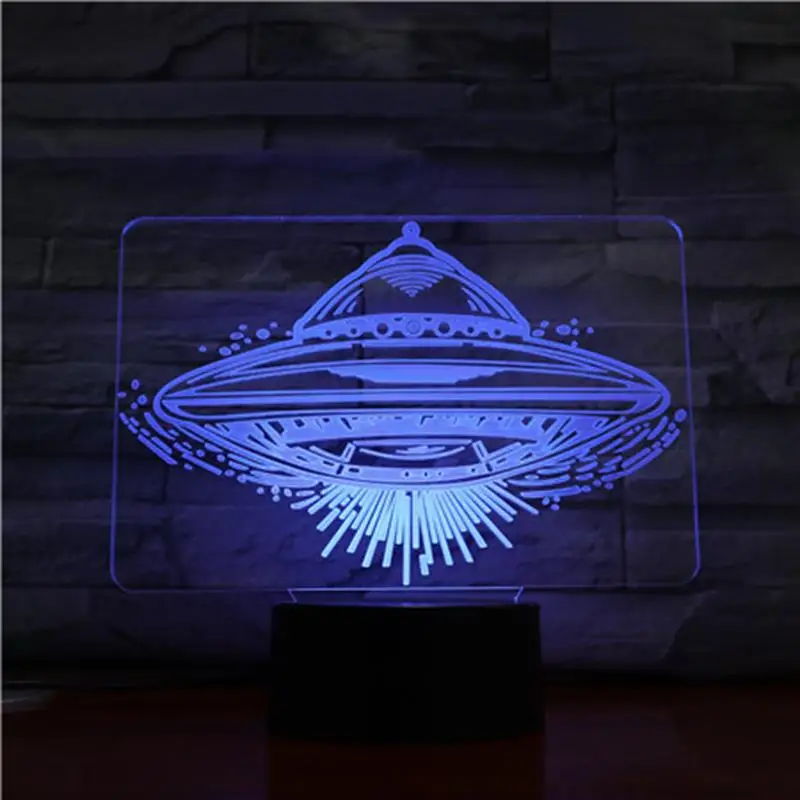 UFO 3D лампа Ночной светильник LED лампы многоцветной вспышки товары для