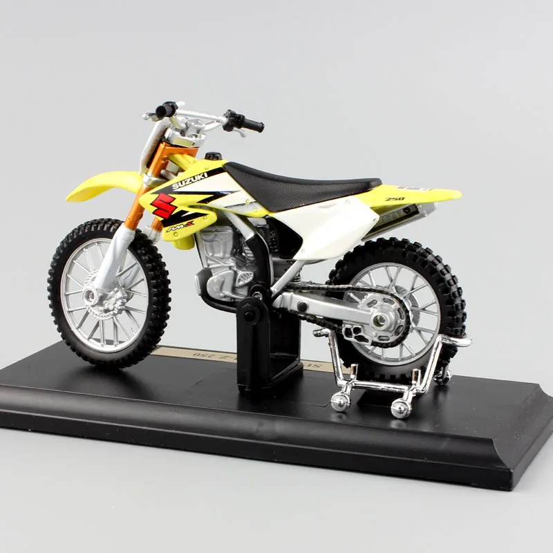 1:18 весы детские мини SUZUKI RM250 RMZ250 металлическая модель мотоцикла dirt bike игрушки гонки эндуро Diecasts и игрушечные транспортные средства мотокросс