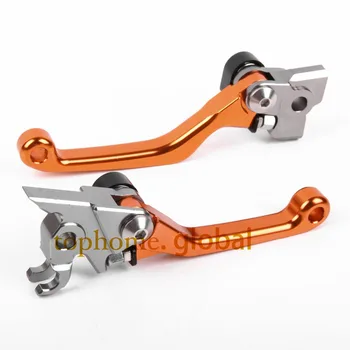

For KTM 450 XC-F 2008 / 2013 CNC Pivot Brake Clutch Levers Dirtbike one pair Orange