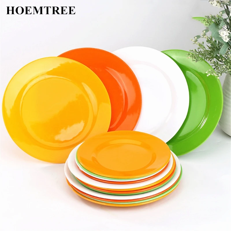 

HOMETREE Food Plate Imitation Porcelain Tableware Fruit Tray Snacks Melon Snack Dish Easy To Clean Plate Kitchen Tableware H158