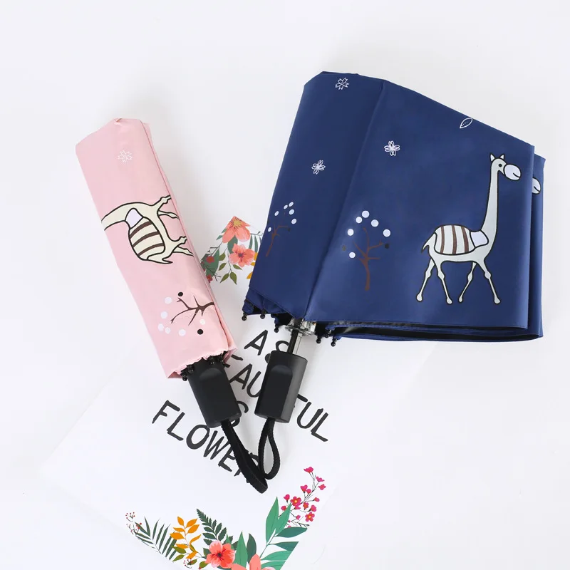 

New fawn black sun umbrella with uv protection and double folding sun umbrella