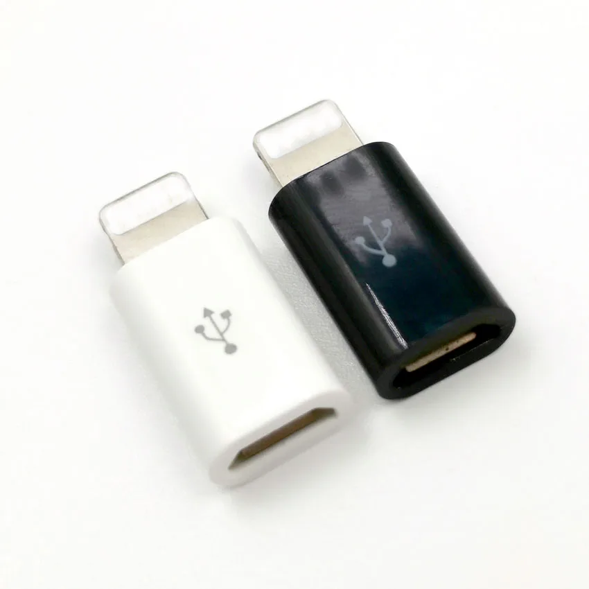 2 шт./лот все микро-usb для устройств на аndroid к IOS зарядный адаптер для I5/6/7/8 plus Мощность конвертер разъем два Цвет по выбору