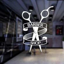 

Barber Shop Sticker Chop Bread Decal Haircut Shavers Posters Vinyl Wall Art Decals Decor Windows Decoration Mural Mb0053