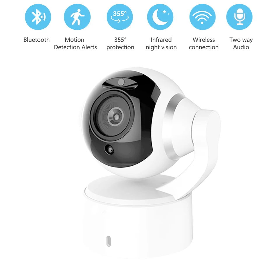 

HD 1080P WIFI Smart PTZ Camera Home Security 360 Degree Wide View Night Vision Motion Detector P2P Wireless Camera Support ONIVF