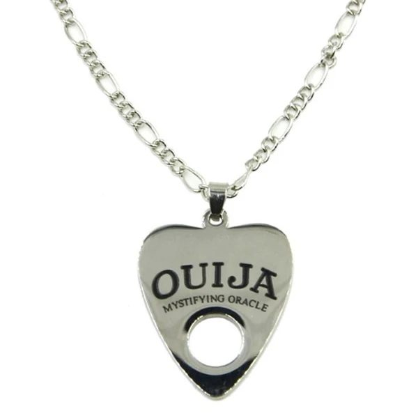 1 шт ожерелье с подвеской в виде сердца из нержавеющей стали Ouija с 2" панковским платком с цепью, модное ожерелье-чокер, ювелирные изделия для тела - Окраска металла: Steel Ouija