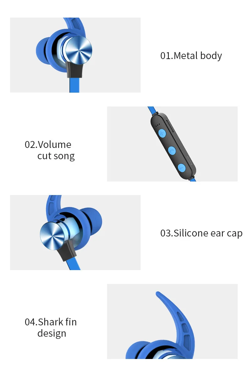 XT22 беспроводной Bluetooth 4,2 наушники магнитное притяжение Гарнитура 3D стерео Бас водонепроницаемые спортивные наушники с микрофоном TF карта