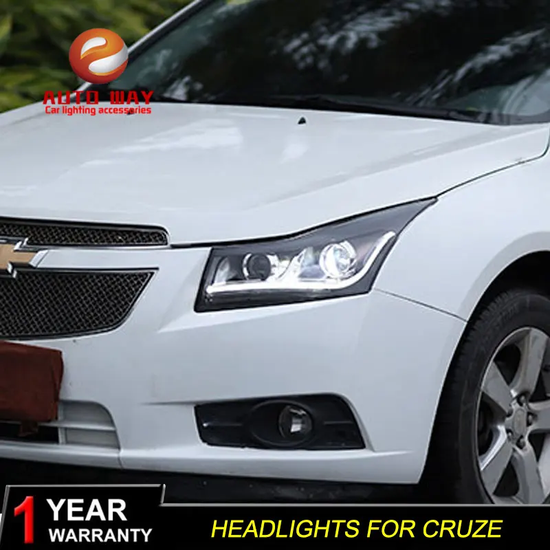 Автомобильный Стильный чехол на голову для Chevrolet Cruze 2009- фары светодиодный Cruze фары DRL Объектив Двойной Луч би-ксенон HID