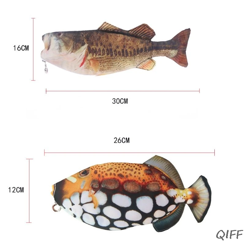 Милый 3D чехол-карандаш на молнии с изображением рыбы, студенческий Женский смешной кошелек, кошелек, пенал-сумочка