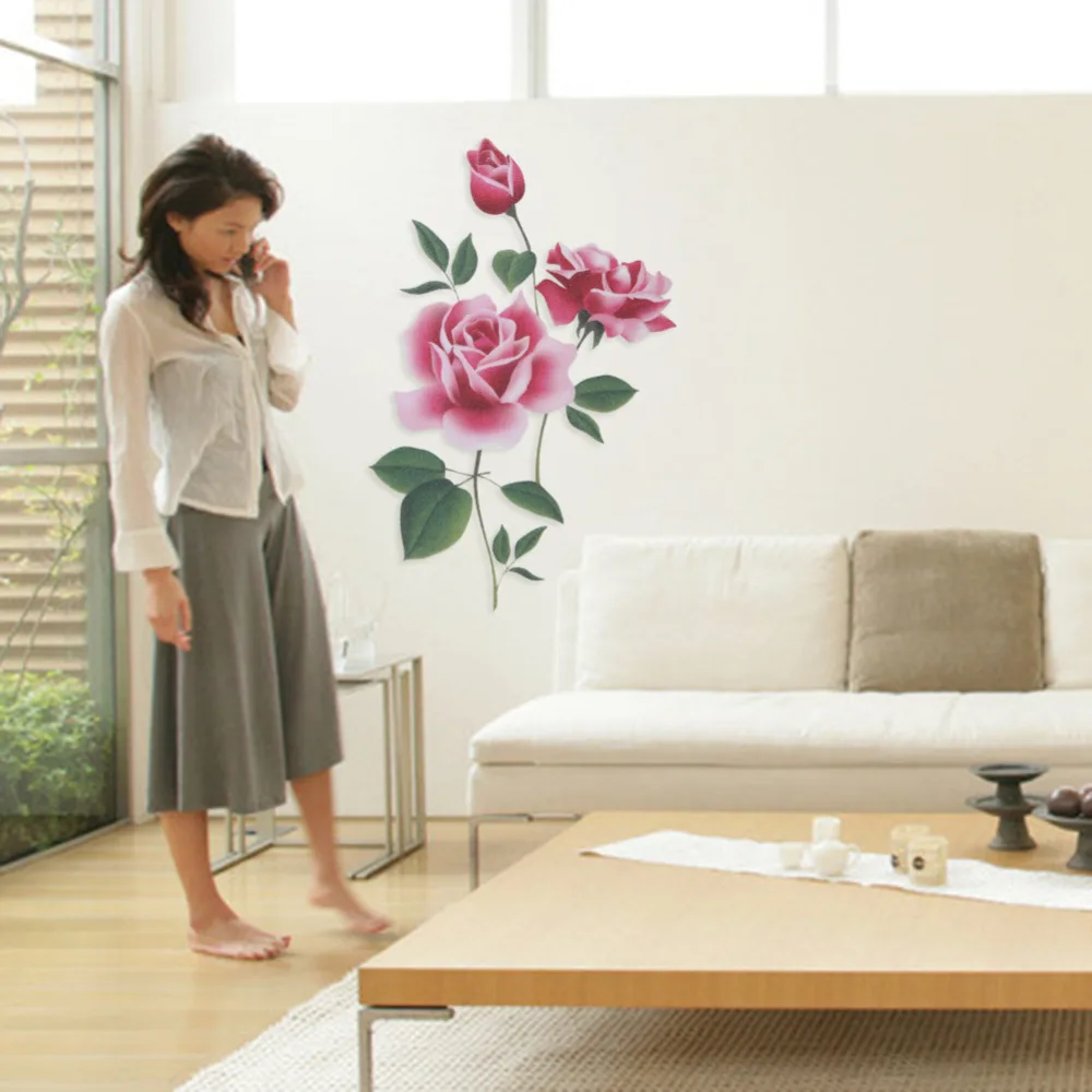 removable wall vinyl decal bunga mawar diy rumah dekorasi dinding stiker in wall stickers removable wall vinyl decal bunga mawar diy rumah dekorasi dinding stiker in wall stickers
