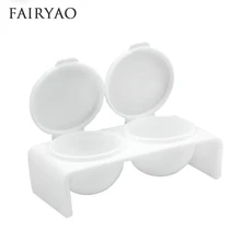 Акриловые порошки Двойные Губы Dappen блюдо для смешивания акриловой жидкости и акрилового порошка пластмассы инструменты для дизайна ногтей Чаша комплект чашек DIY