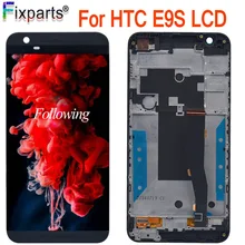 For HTC One E9S LCD Display + Touch Screen Digitizer With Frame Replacement for HTC E9S Lcd Free Shipping