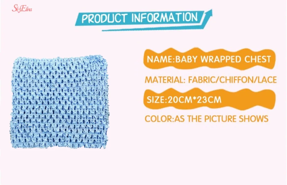 20  23cm Handmade Wrapped Chest Elastic Baby Girl Crochet Tutu Tube Tops Wide For Crochet Tulle Tutu  6Z SH939 (40)