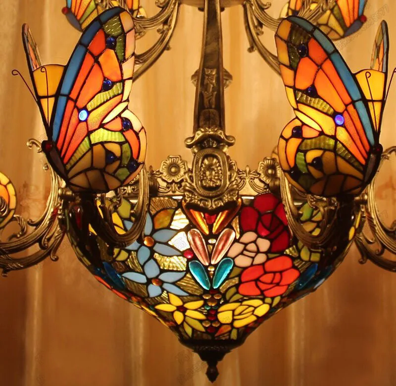 FUMAT-Stained-Glass-Chandeliers-Creative-Art-Glass-Butterfly-Lamps-For-Living-Room-Hotel-Lights-European-style (3)