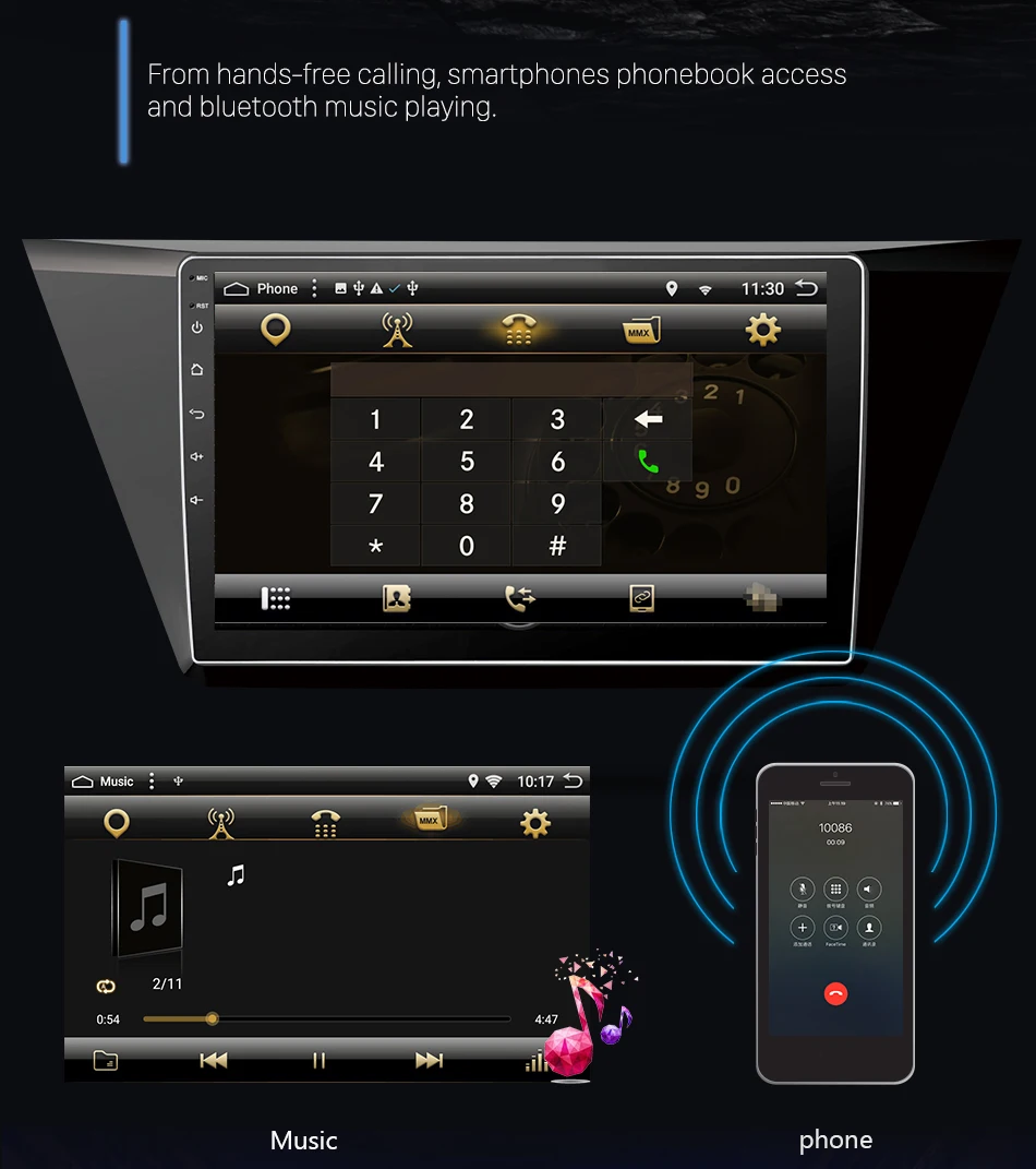 Clearance Eunavi Android 8.1 Octa-core 10.1 inch Car Radio HeadUnit GPS Navi Player for  VW Volkswagen Touran 2016 With SWC WIFI 2G+32G 10