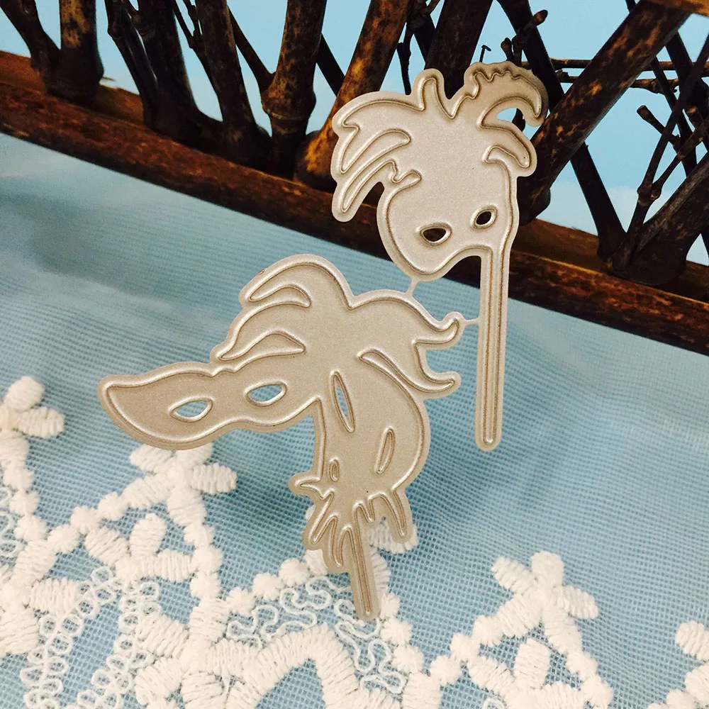 

New Product DIY Paper Art Embossing Silver Carbon Steel Knife Model ET632 Silver Cute Mask Carbon Steel Formwork Model