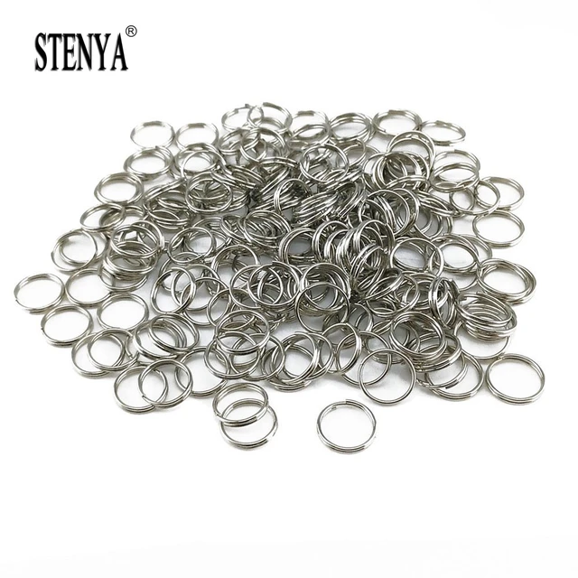 100pcs Stainless Steel Jump Rings 6mm Split Rings Handmade Necklace Bracelet  Connect Component Open Rings For