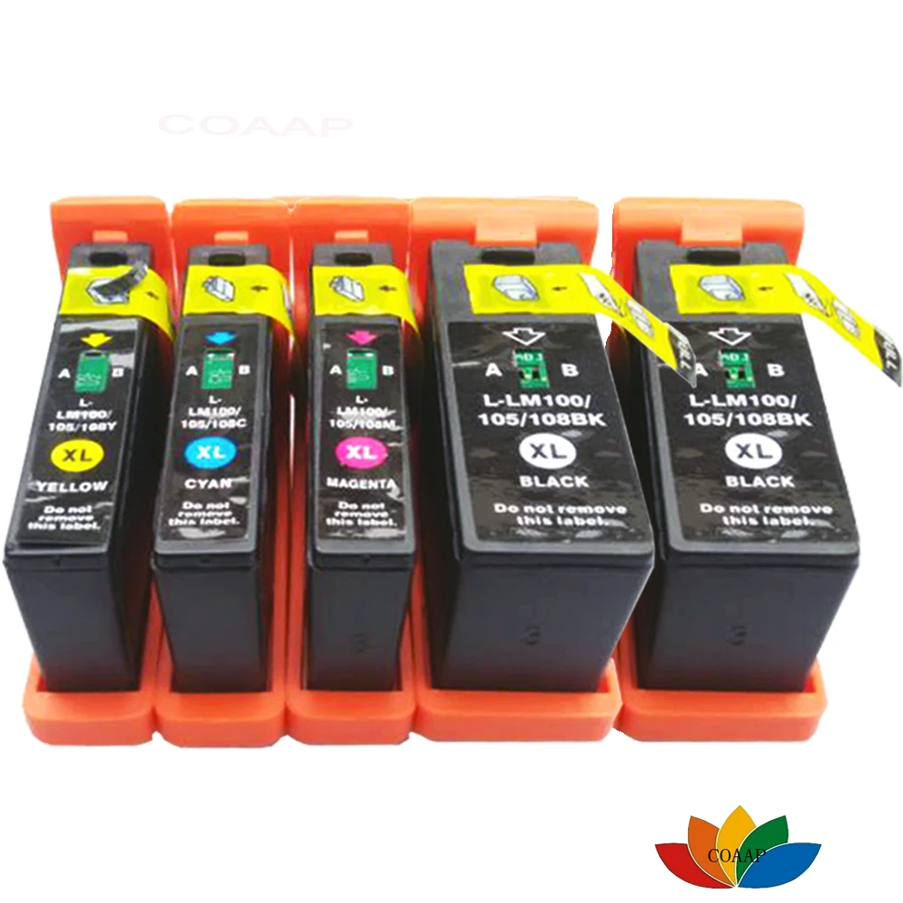 5 Ink Cartridge For Lexmark 105xl 108xl Impact S305 S405 Interpret Pro903 Interpret Pro904 Printer - Ink Cartridges -