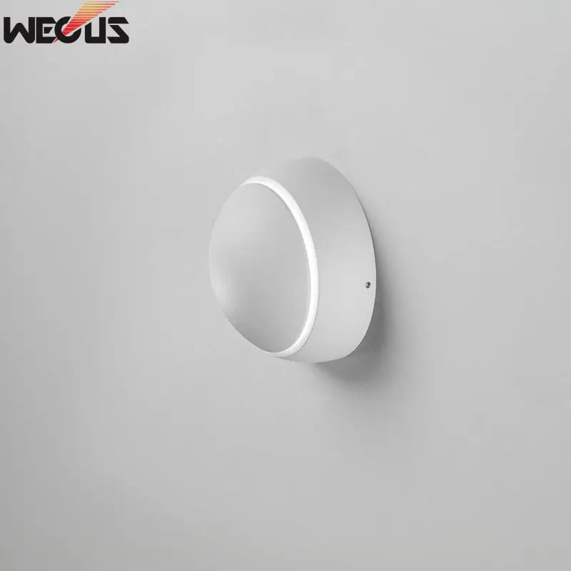 WECUS) скандинавский Крытый Круглый настенный светильник, креативный прикроватный настенный светильник, вращающийся на 360 ° настенный светильник