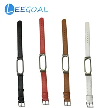 Натуральная кожа для Xiaomi mi Ban 2 мягкий сменный Браслет прочный ремешок из нержавеющей стали для mi Ban 2 умный Браслет