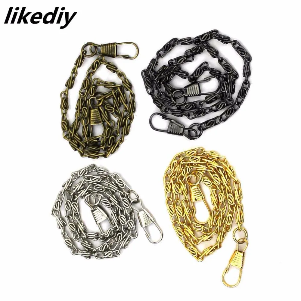 

4 pcs/lot Antique bronze Golden Silver Gun black about 40 cm metal chain for purses/bags DIY purse accessory 4 colors