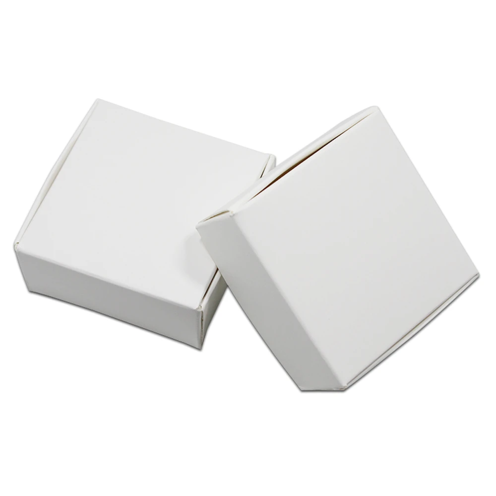 50 шт. Складная белая картонная коробка DIY Подарочное мыло в упаковке коробка для хранения шоколада коробки для рукоделия Ювелирные изделия Органайзер вечерние коробки