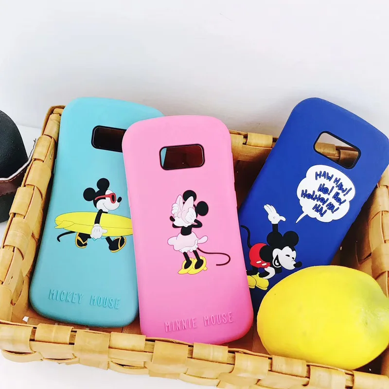 

Sam S9plus Cute minnie mickey Cases Cover , Soft Daisy duck Cell Case Funda Capa For Samsung galaxuy S9 S9plus S8 S8plus