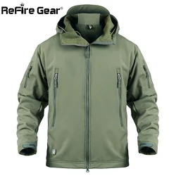 ReFire Gear-chaqueta táctica del ejército para hombre, abrigo de camuflaje militar, impermeable, Softshell, ropa de invierno