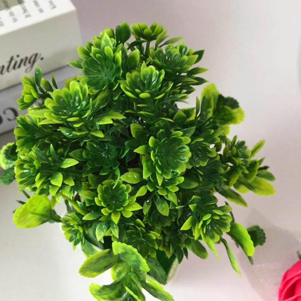 1 шт. искусственный цветок пластиковые растения в горшках бонсай Декор для гостиной и сада