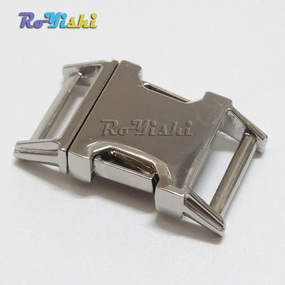 

2pcs/pack 5/8" Matel Buckles Contoured Curved for ParaCord Bracelet Dog Collar webbing Backpack Straps Webbing 15mm