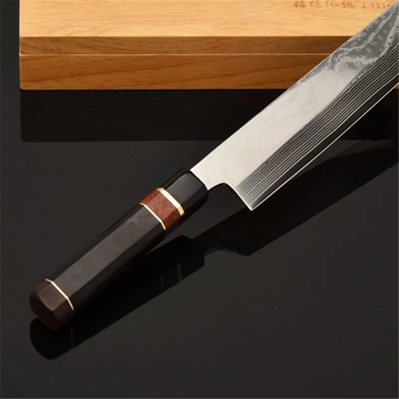 Kiritsuke нож 30 см японский дамасский VG10 стальные японские суши сашими лосося филе