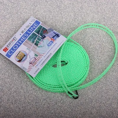 

BF040 Home Clothesline Rope Line Cord String Camping Adjustable Windproof Nylon Outdoor Anti Slip Slide Drying Clothes Hanger 5M