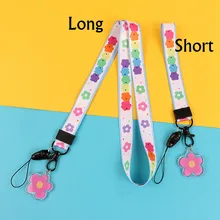 1 шт. с мультяшным принтом на шею шнурок для ключей ID карта тренажерный зал Мобильный телефон ремни USB бейдж держатель DIY Висячие веревки Lariat шнурки