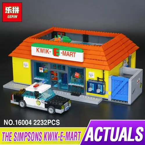 

New LEPIN 16004 2232Pcs the Simpsons KWIK-E-MART Action Model Building Block Bricks Compatible 71016 for Boy children gift