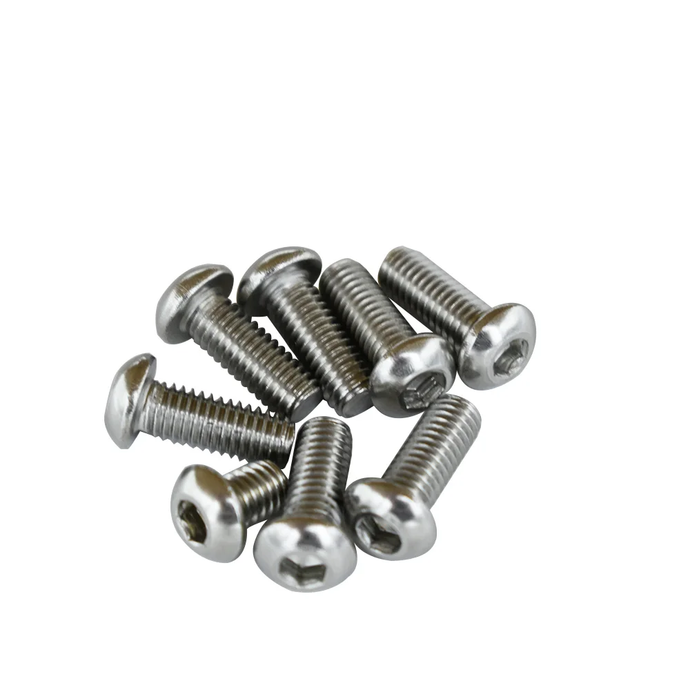 

ISO7380 304 Stainless Steel Hexagon Socket Button Head Screws M4 5-50mm Length Round Head Cap Screw Mushroom Head Hex Screws