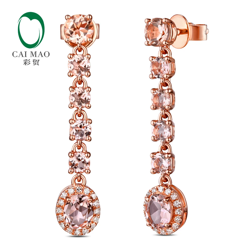 Morganite dangle earrings Clearance