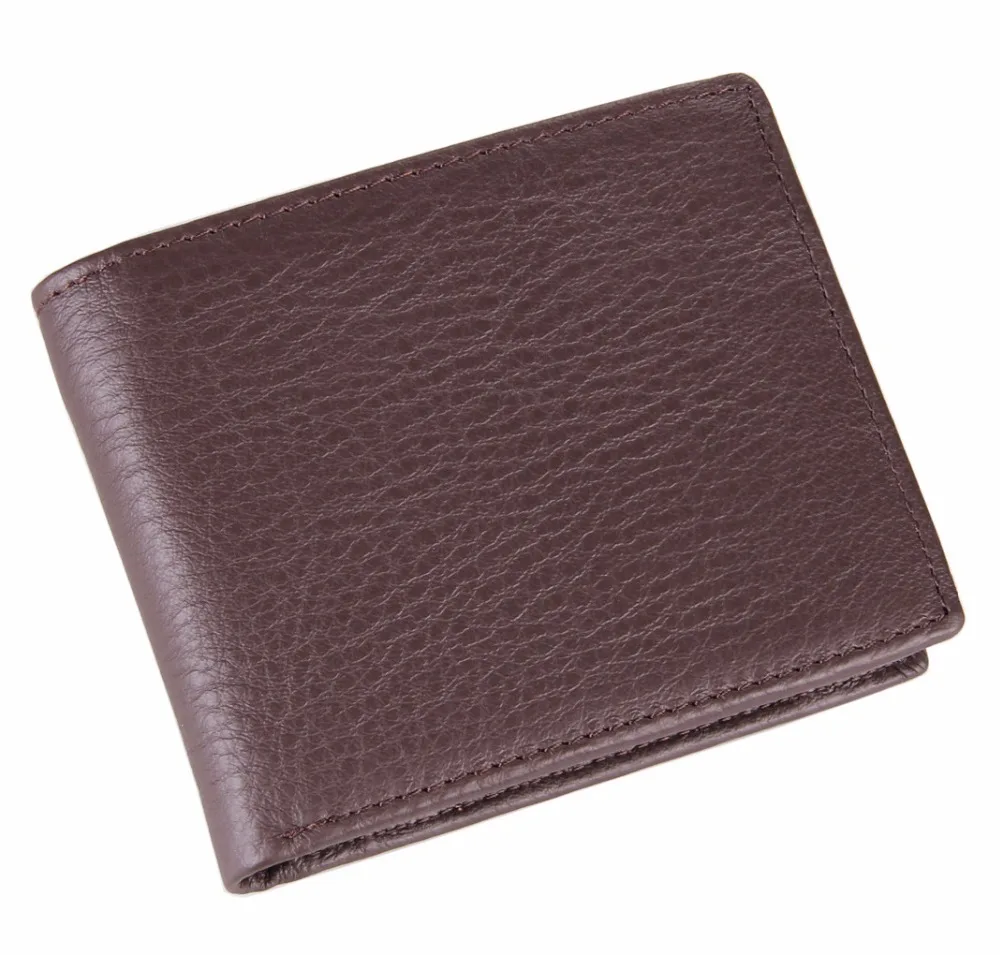 

Black And Coffee Short Wallet Trendy New Real Leather Small Purse Men Multi Card Slots Practical Money Clip Simple Billfold