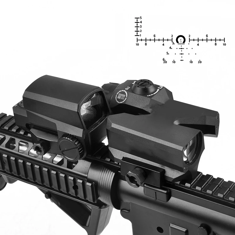 Devo Dualenhanced View Optic Reticle Rifle Scope Magnifier With Lco